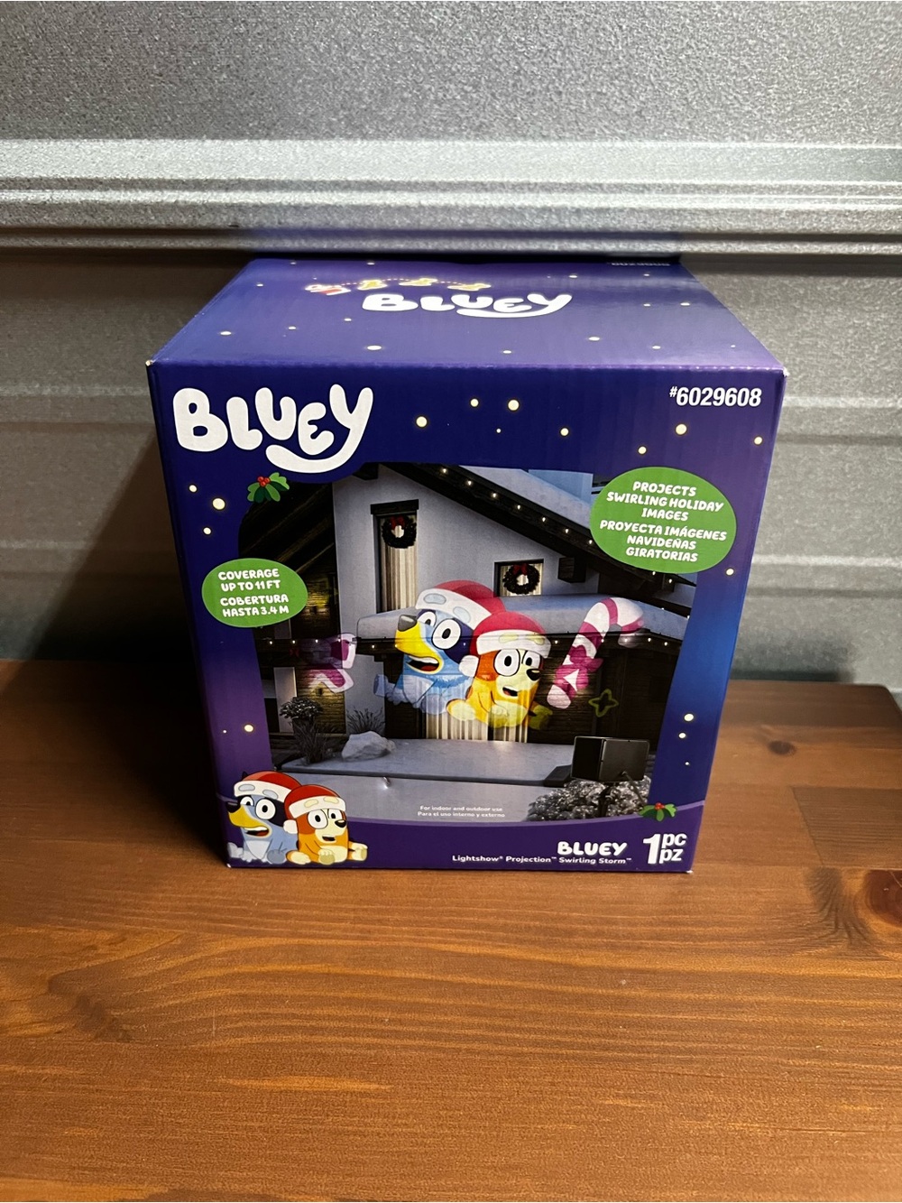 Gemmy Christmas Bluey & Bingo Lightshow Projection Swirling Storm Holiday